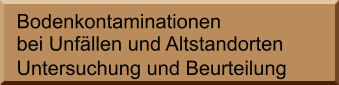 Bodenkontaminationen bei Unfllen und Altstandorten Untersuchung und Beurteilung